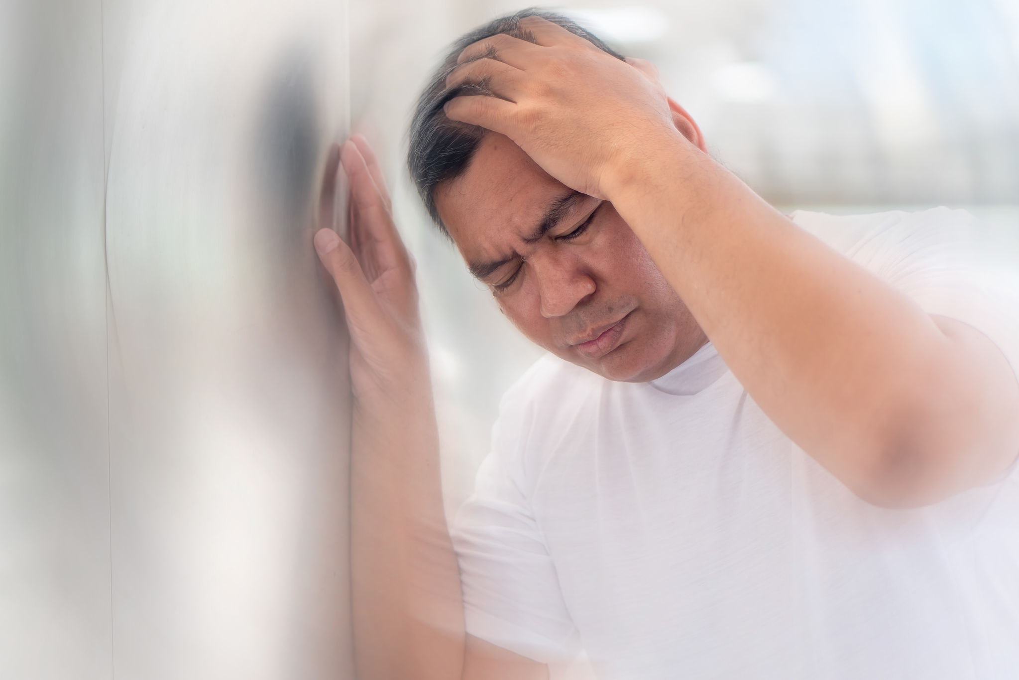 Man experiencing vertigo