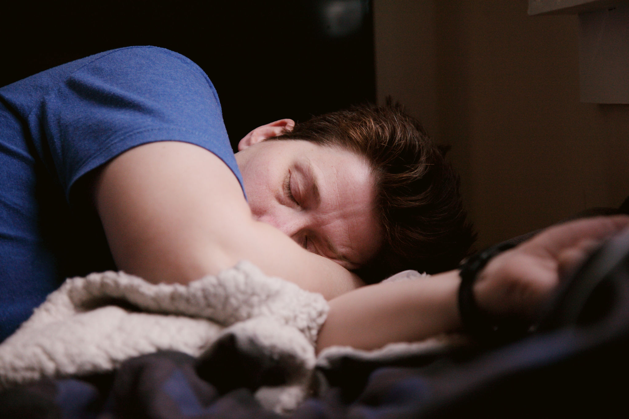 A man sleeping